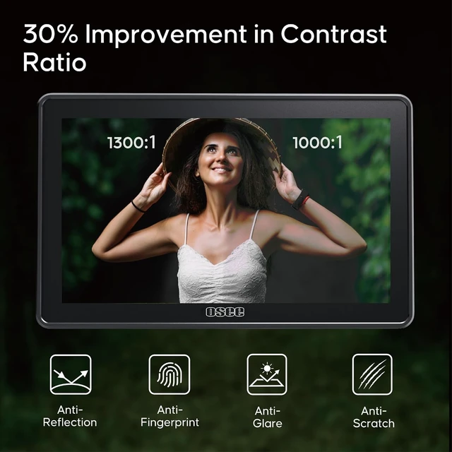 Alt view image 6 of 7 - G7 Pro 7-Inch 3000-Nit Touchscreen Camera Monitor with Camera Control
Touch Focus & Focus Tracking; 4K30 HDMI & 3G-SDI In/Out; WB, ISO, Aperture, Shutter & Record Control for Compatible Cameras