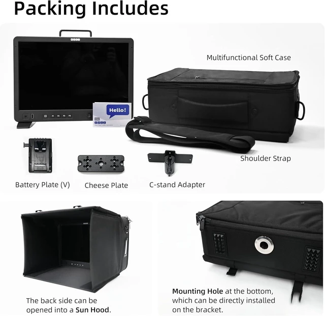 Alt view image 2 of 6 - Mega 15S 15.4" 1500nits 3G-SDI 4K HDMI HDR Production Monitor
Auto Color Calibration, 10-Bit IPS Panel, 1650:1, reflection-reducing coating, Triple Input Ports, V-Mount Plate, C-Stand