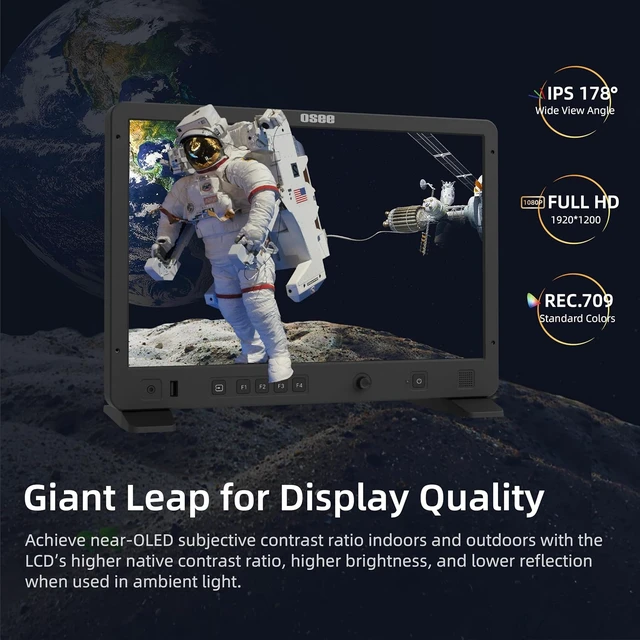 Alt view image 4 of 6 - Mega 15S 15.4" 1500nits 3G-SDI 4K HDMI HDR Production Monitor
Auto Color Calibration, 10-Bit IPS Panel, 1650:1, reflection-reducing coating, Triple Input Ports, V-Mount Plate, C-Stand
