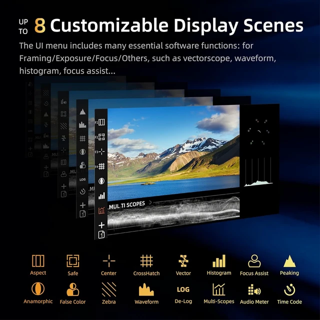 Alt view image 5 of 6 - Mega 15S 15.4" 1500nits 3G-SDI 4K HDMI HDR Production Monitor
Auto Color Calibration, 10-Bit IPS Panel, 1650:1, reflection-reducing coating, Triple Input Ports, V-Mount Plate, C-Stand