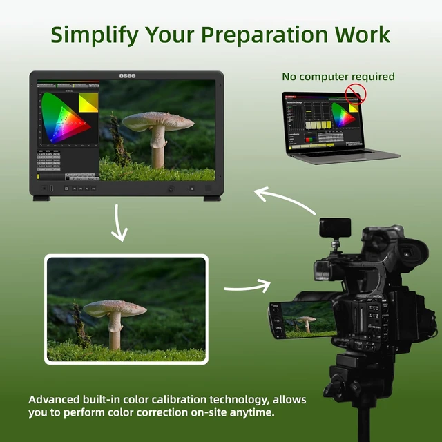 Alt view image 5 of 6 - Mega 22S 22inch Ultra Bright HDR Field Production Monitor VMKit with Sunhood Battery Plate Cstand Adapter Custom Foam Mold
