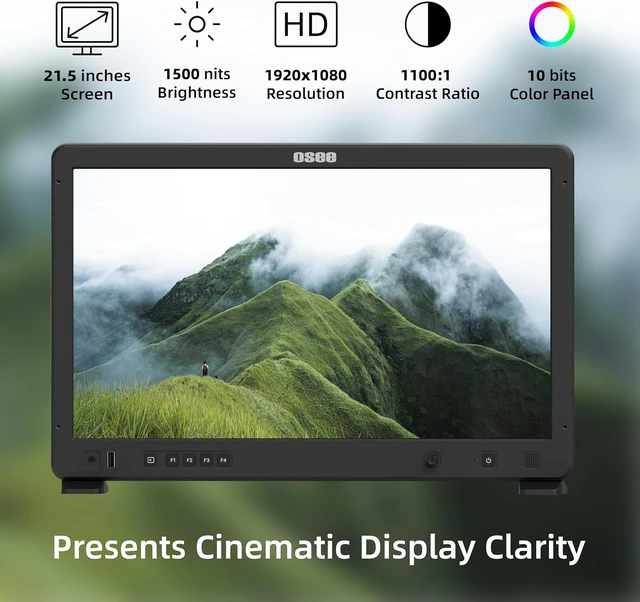 Alt view image 2 of 6 - Mega 22S 22inch Ultra Bright HDR Field Production Monitor VMKit with Sunhood Battery Plate Cstand Adapter Custom Foam Mold