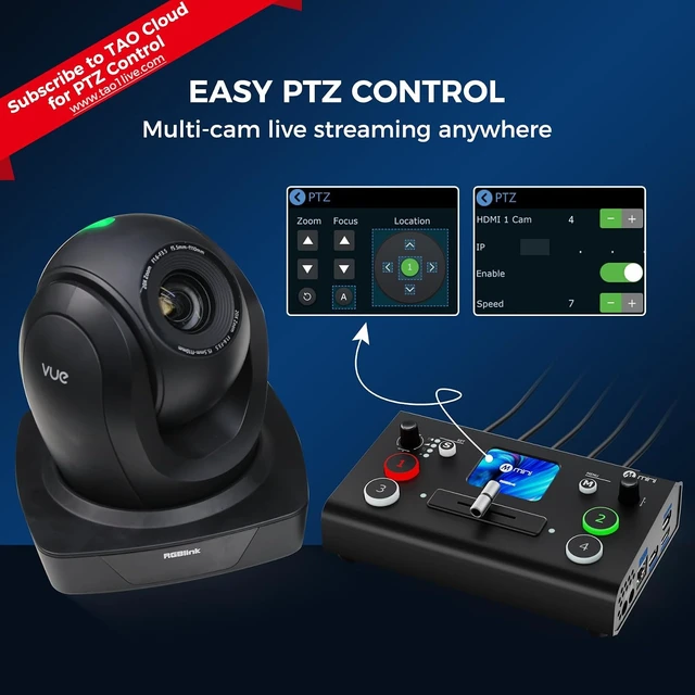 Alt view image 5 of 7 - Mini V3 Video Switcher, Tao Cloud Custom, 4K HDMI In, Multi-Cam