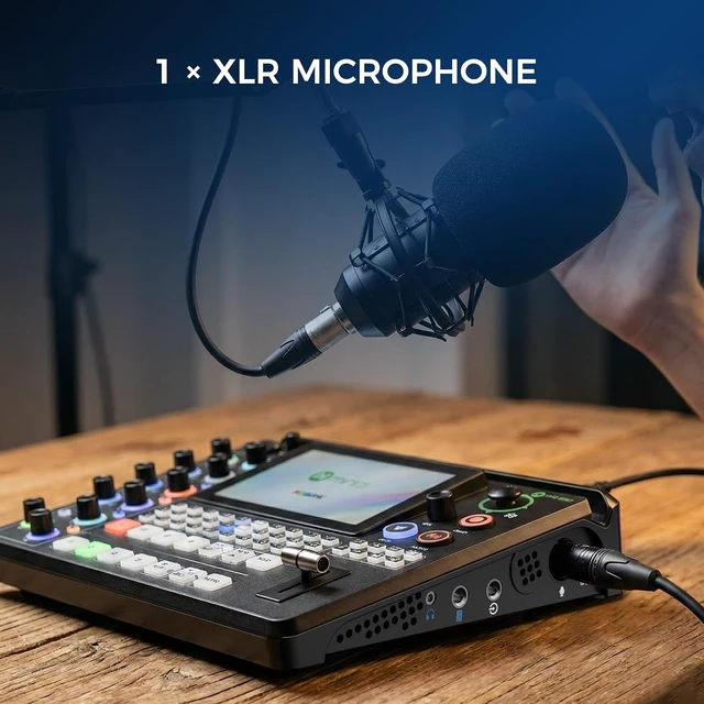 Alt view image 2 of 6 - mini-Edge SDI Video Switcher, 4 HDMI/4 SDI, NDI, XLR
4K In/1080p Out, Multi-Cam Live Streaming Switcher for Church, PTZ Control, Recording, 8-Ch Audio Mix,4-Platform Streaming