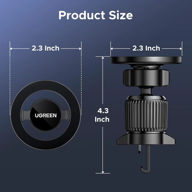 Alt view image 3 of 7 - MagSafe Car Phone Mount, Magnetic Air Vent Holder for iPhone 18
Strong Magnetic Hold with N52 Magnets, Hands-Free Car Phone Holder, Compatible with iPhone Duo 18 17 16 15 14 Pro Max, Black