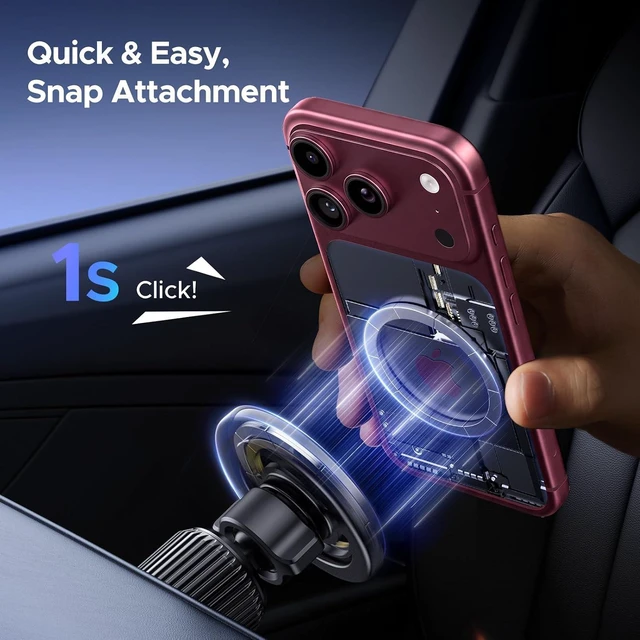 Alt view image 5 of 7 - MagSafe Car Phone Mount, Magnetic Air Vent Holder for iPhone 18
Strong Magnetic Hold with N52 Magnets, Hands-Free Car Phone Holder, Compatible with iPhone Duo 18 17 16 15 14 Pro Max, Black