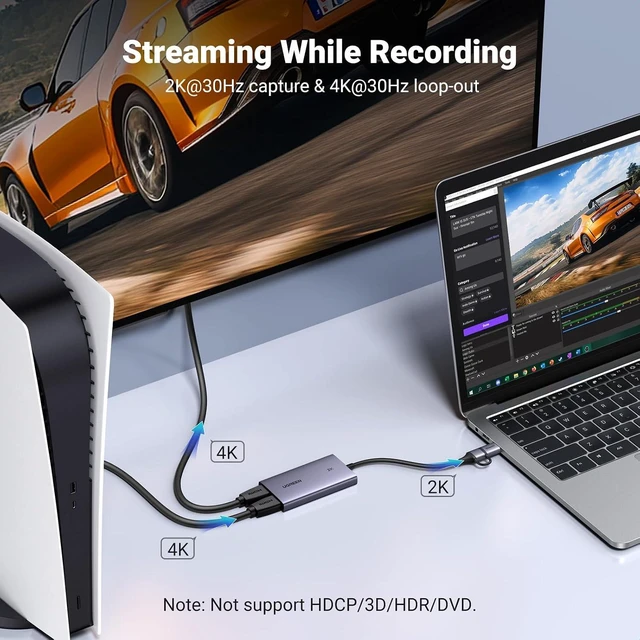 Alt view image 2 of 7 - 4K@30Hz Loop Out HDMI Capture Card for 2K 30FPS 1080P 60FPS USB 3.0
2K@30Hz Record for Video Capture Card for Streaming Gaming with Low Latency Compatible with Switch 2 PS5 Xbox PC Mac