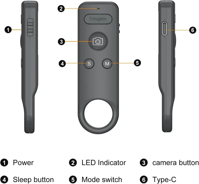 Alt view image 5 of 7 - Wireless Bluetooth Remote Control for Insta360/GoPro Action Cameras
Compatible with Insta360 ACE/ACE PRO1/2/X2/X3/X4/X4 Air/X5/GO 3/3S, GoPro 13/12/11/10/9/8, For Vlogging, Cycling for DJI