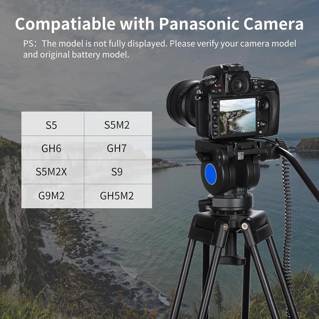 Alt view image 4 of 6 - DMW-BLK22 Decoded Dummy Battery Power Adapter with Spring Cable Type-C Power Supply Replace for Panasonic DMC-GH3? GH5?GH5S? GH4?GH6? DC-G9?S5 Camera