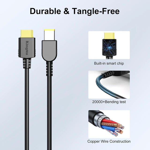 Alt view image 2 of 5 - 330W Replacement DC Power Cable, XT60 to DC 11×4.5mm Connector, Compatible with Legion Laptops