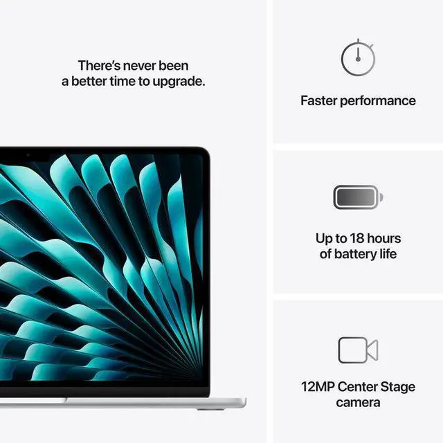Alt view image 4 of 5 - Apple MacBook Air 13.6" (Early 2025) - Silver (Apple M4 / 32GB RAM / 512GB SSD / MacOS) - English