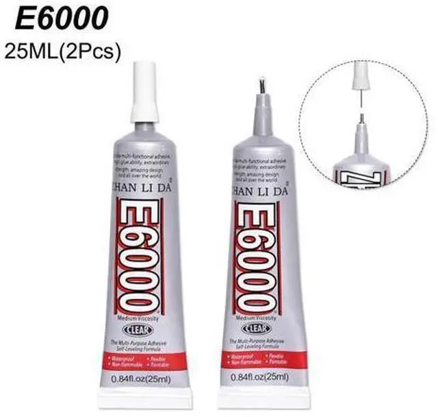 Alt view image 5 of 5 - 2Pcs 25ML T6000 Glue Thermal Epoxy Adhesive Scrapbooking Accessory Tool Textile Screen Phone Cover Display Repair b7000 Uv