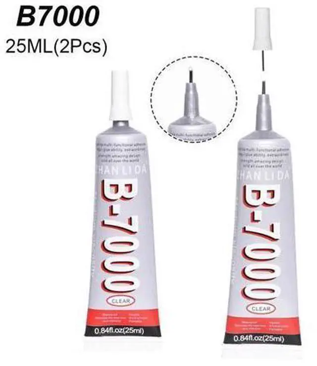 Alt view image 4 of 5 - 2Pcs 25ML T6000 Glue Thermal Epoxy Adhesive Scrapbooking Accessory Tool Textile Screen Phone Cover Display Repair b7000 Uv