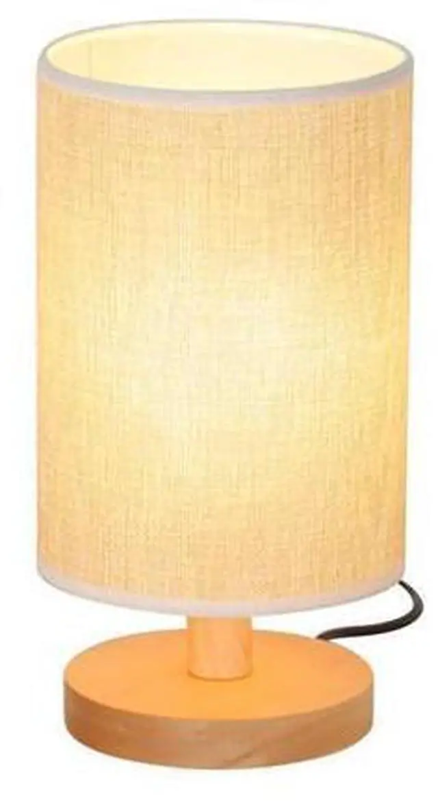 Alt view image 5 of 5 - Wood Table Lamp Modern living room Bedroom Bedside Lamp Night Light Warm White Gift Wood Table lamp Kids Room decor