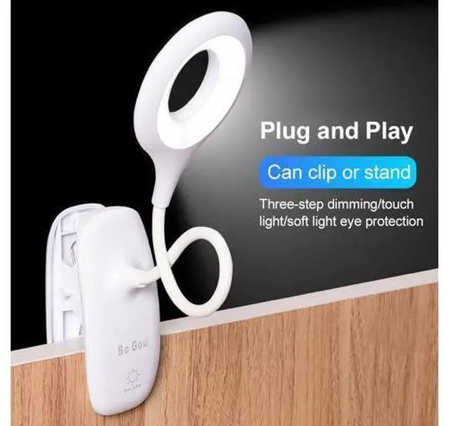 Alt view image 7 of 7 - 1pcs Clip Wireless Table Lamp Study 3 Modes Touch 1200mAh Rechargeable LED Reading Desk Lamp USB Table Light Flexo Lamps Table