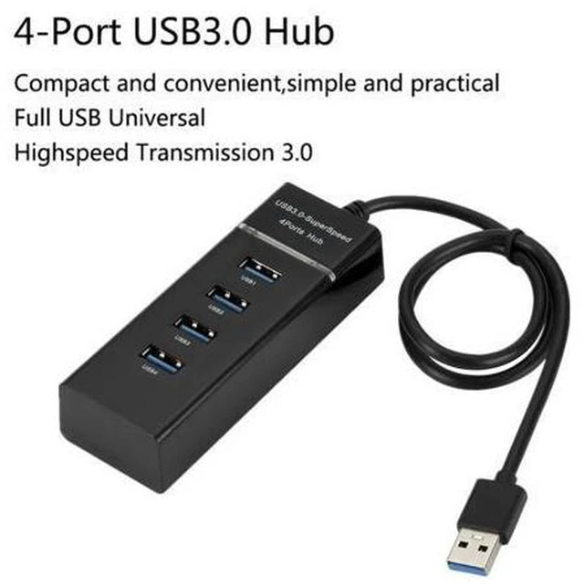 Alt view image 5 of 5 - 4 ports High Speed HUB High-Speed 4 Port USB 3.0 Multi HUB Splitter Expansion For Desktop PC Laptop Adapter USB 3.0 HUB