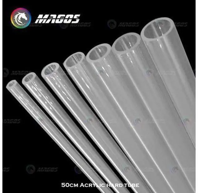 Alt view image 5 of 5 - Acrylic Tube Water Cooling kit Hard Pipe OD 8mm 10mm 12mm 14mm 16mm 18mm 20mm PC Case, PMMA Organic glass tube 50cm