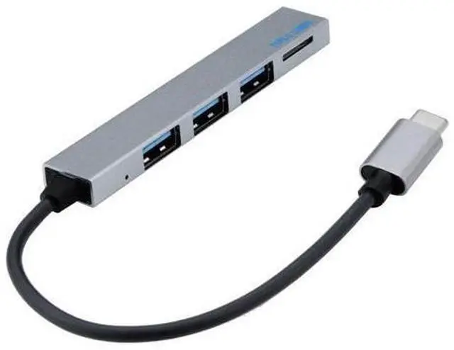 Alt view image 3 of 5 - 3.0 4 Port Hub Cable With Micro Charging Port Fast Transfer Hub C HUB Type-C HUB Ethernet Adapter