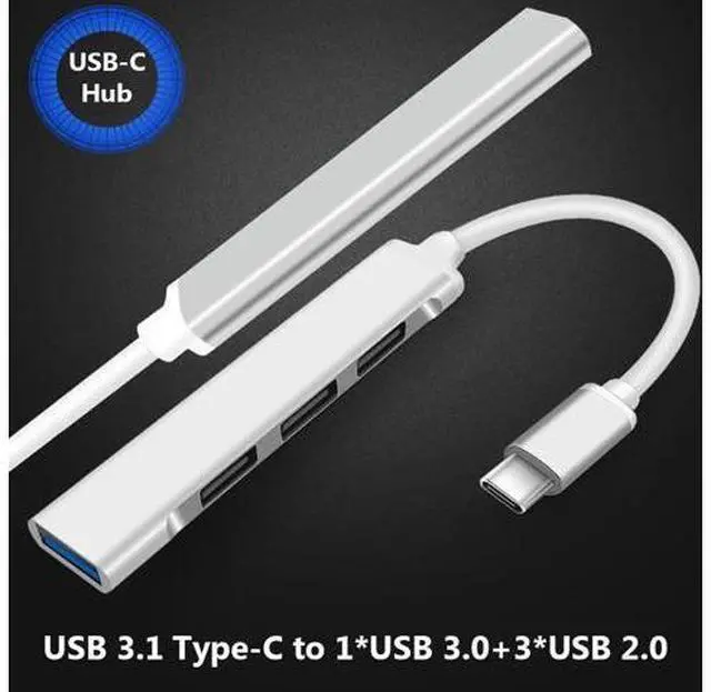 Alt view image 5 of 5 - 4 Port Aluminum Alloy USB Type-C HUB USB 3.0 HUB USB Expander Splitter Docking Station OTG Adapter For MacBooK Pro 13 15