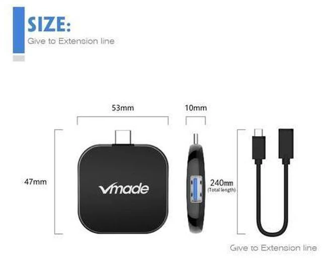 Alt view image 5 of 5 - Hot-Selling USB C HUB USB-C Type-C To video cable USB 3.1 Female Charger For / Spectre/MI Air/Dell INSPIRON