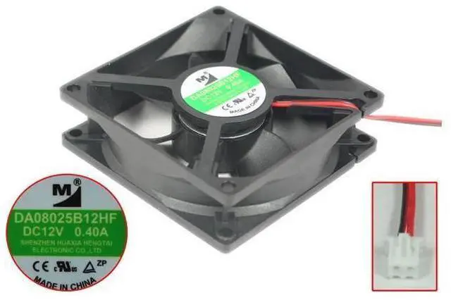 Main image of / Huaxia DA08025B12HF Server Cooling Fan DC 12V 0.40A 80x80x25 2-wire