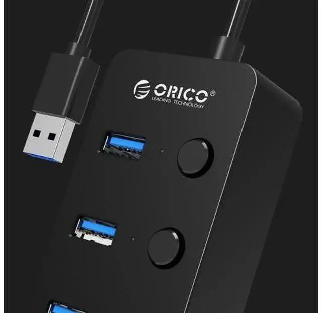 Alt view image 3 of 5 - USB HUB 4 Ports USB 3.0 HUB High Speed Usb Spliter with Individual Power Switches for Apple Macbook Air Laptop PC Tablet