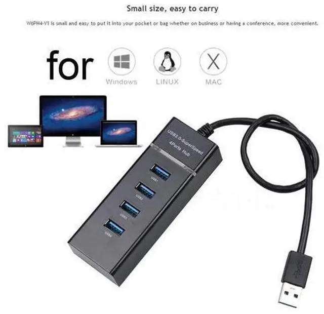 Alt view image 3 of 5 - 4 ports High Speed HUBs 4 Port USB 3.0 Multi HUB Splitter Expansion For Desktop PC Laptop Adapter USB HUB wholesale
