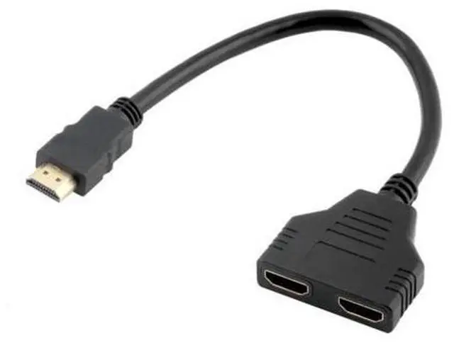 Main image of Cable Adapter 1.4B Splitter 1 In 2 Out Cable Connector Port Hub 2-Port Male To Female