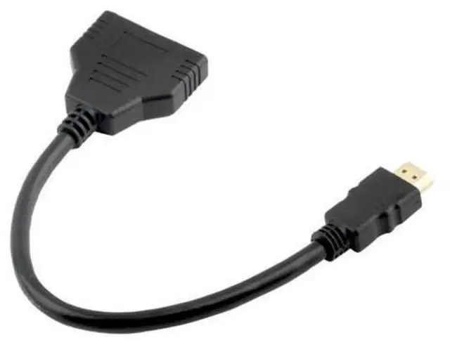 Alt view image 5 of 5 - Cable Adapter 1.4B Splitter 1 In 2 Out Cable Connector Port Hub 2-Port Male To Female