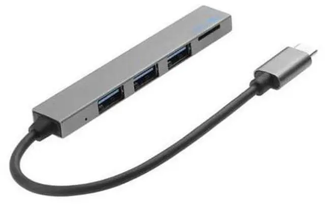 Alt view image 2 of 5 - 4 in 1 USB 3.1 Type-C Hub To USB 3.0 Magnesium Alloy Hub with TF Reader Slot 3 Port for MacBook Pro/Air 2018