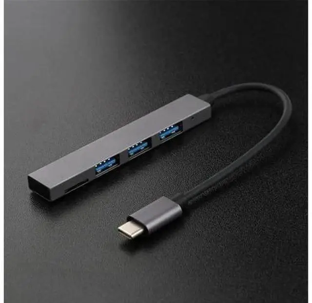 Alt view image 5 of 5 - 4 in 1 USB 3.1 Type-C Hub To USB 3.0 Magnesium Alloy Hub with TF Reader Slot 3 Port for MacBook Pro/Air 2018