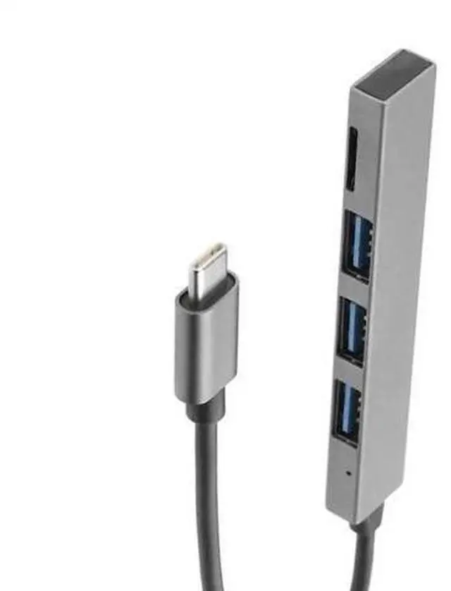 Alt view image 2 of 5 - 4 in 1 USB 3.1 Type-C Hub To USB 3.0 Magnesium Alloy Hub with TF Reader Slot 3 Port for MacBook Pro/Air