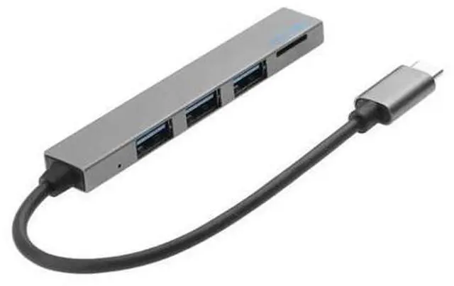 Alt view image 3 of 5 - 4 in 1 USB 3.1 Type-C Hub To USB 3.0 Magnesium Alloy Hub with TF Reader Slot 3 Port for MacBook Pro/Air