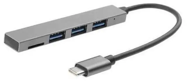 Alt view image 4 of 5 - 4 in 1 USB 3.1 Type-C Hub To USB 3.0 Magnesium Alloy Hub with TF Reader Slot 3 Port for MacBook Pro/Air