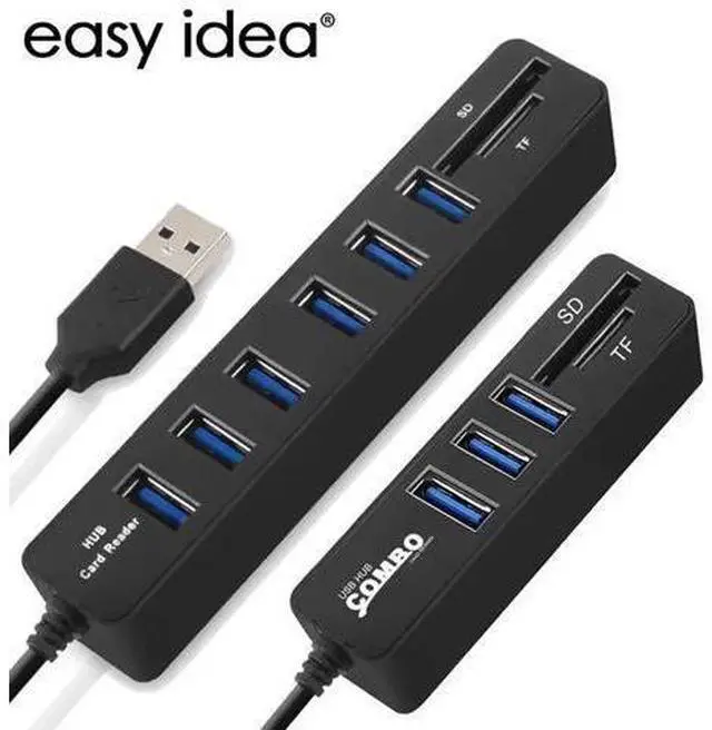Main image of Hub 3/6 Port Expander Adapter 3.0 Hub Multi Splitter 2.0 Hab 3 Hub 3.0 Multiple 3.0 -Hub Card Reader For PC