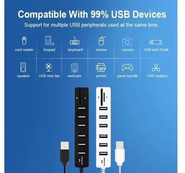 Alt view image 2 of 5 - Hub 3/6 Port Expander Adapter 3.0 Hub Multi Splitter 2.0 Hab 3 Hub 3.0 Multiple 3.0 -Hub Card Reader For PC