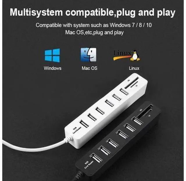 Alt view image 3 of 5 - Hub 3/6 Port Expander Adapter 3.0 Hub Multi Splitter 2.0 Hab 3 Hub 3.0 Multiple 3.0 -Hub Card Reader For PC
