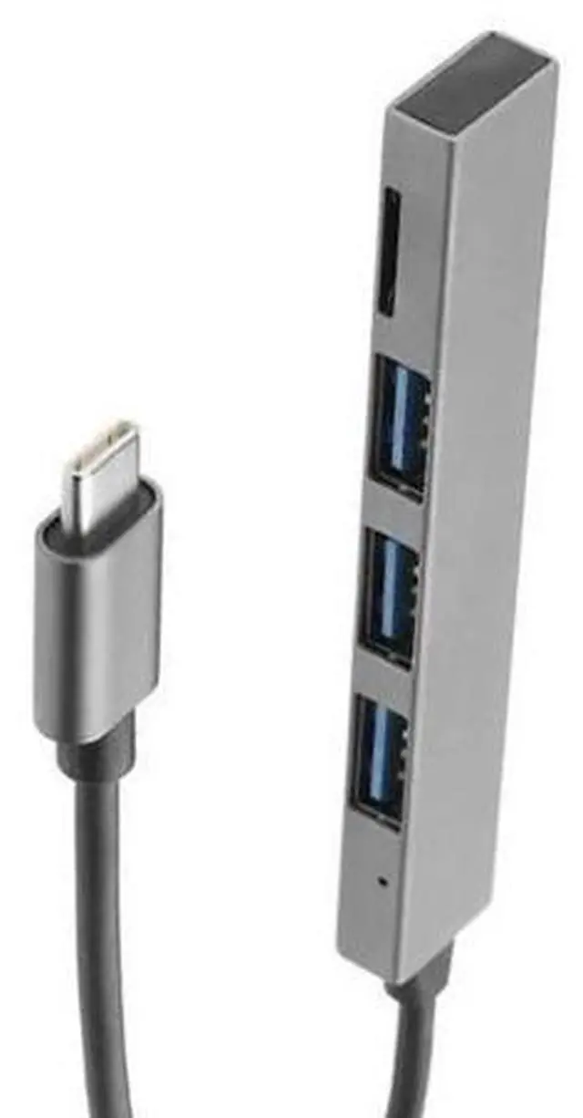 Alt view image 3 of 5 - 4 in 1 USB 3.1 Type-C Hub To USB 3.0 Magnesium Alloy Hub with TF Reader Slot 3 Port for MacBook Pro/Air 2018