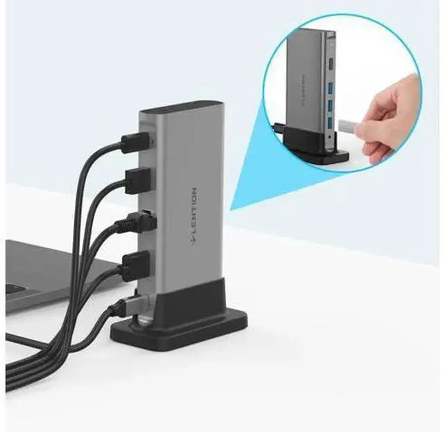 Alt view image 3 of 5 - 11 in 1 USB C HUB Type C to Multi RJ45 VGA USB 3.0 2.0 with Power (100W )Adapter Docking Station for MacBook Pro USB-C Hub