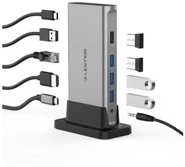 Main image of 11 in 1 USB C HUB Type C to Multi RJ45 VGA USB 3.0 2.0 with Power (100W )Adapter Docking Station for MacBook Pro USB-C Hub