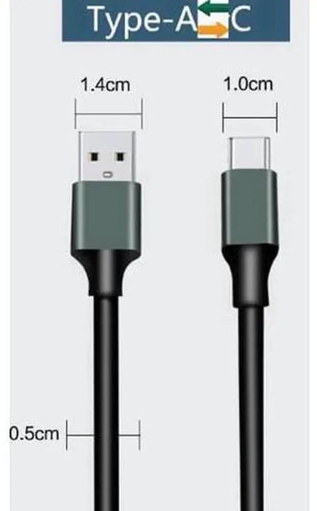 Alt view image 3 of 3 - USB 3.1 Gen 2 (10 Gbps) Cable, USB Type-C (USB-C) to USB Type-A M/M,Type A Male USB to Type C Male USB,10G high-speed cable GEN2 hard disk box data cable supports PD fast charging, length 50cm