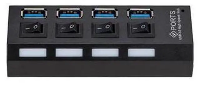 Alt view image 4 of 5 - USB Hub 3.0 4 Port USB 3.0 Hub Splitter Multi Hub High Supper Speed 5Gbps USB 3.0 Hub for PC