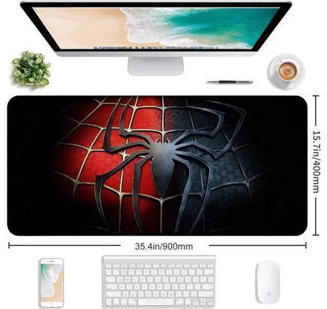 Alt view image 2 of 7 - Anime Large Lengthened Gaming Mouse Pad Keyboard Mouse Pad Desk Pad and Office Decor Accessories with Non-Slip Rubber Base and Durable Stitched Edges 35.4 x 15.7 x 0.12 Inches