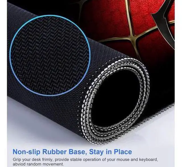 Alt view image 3 of 7 - Anime Large Lengthened Gaming Mouse Pad Keyboard Mouse Pad Desk Pad and Office Decor Accessories with Non-Slip Rubber Base and Durable Stitched Edges 35.4 x 15.7 x 0.12 Inches