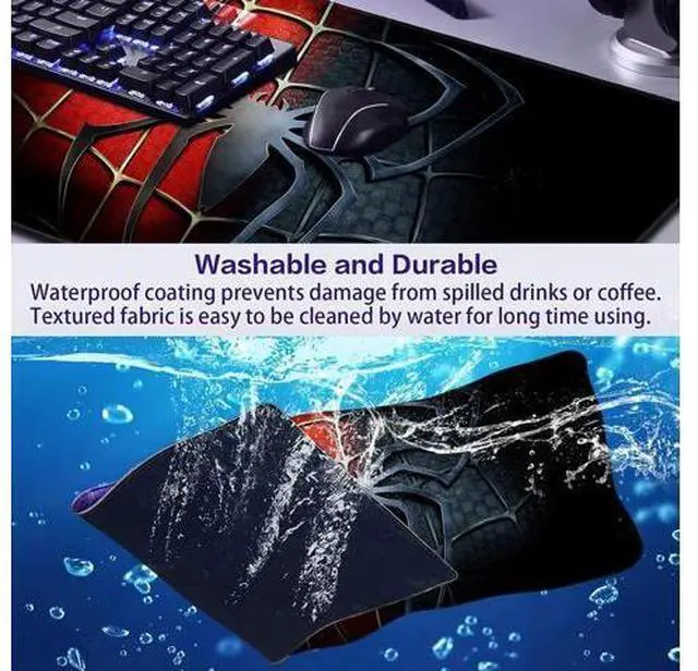 Alt view image 4 of 7 - Anime Large Lengthened Gaming Mouse Pad Keyboard Mouse Pad Desk Pad and Office Decor Accessories with Non-Slip Rubber Base and Durable Stitched Edges 35.4 x 15.7 x 0.12 Inches