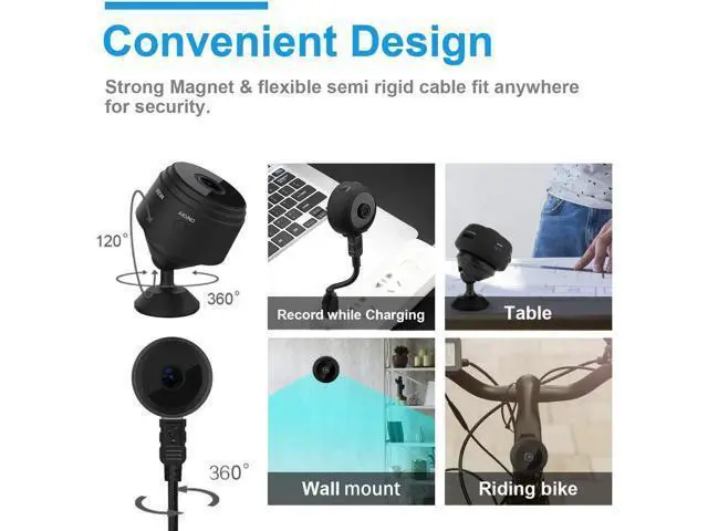 Alt view image 3 of 7 - 2023MDGLSYEE Wireless Security Camera Mini Outdoor/Indoor with Audio,Hidden Camera,Home Surveillance Camera, 1080P IP HD Build-in Battery 350mahInfrared Night Vision Dome Camera(Pack-3)