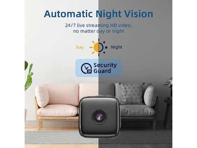 Alt view image 5 of 6 - Wireless WIFI Home Security Camera Body Indoor Outdoor Surveillance Room Camera 1080P HD With Night Vision, Motion Detection Phone Application built-in battery Cat dog camera for home security pet