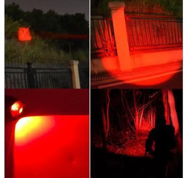 Alt view image 7 of 7 - 2 Pcs Powerful Red LED Flashlight Single Mode Long Range Red Hunting Light Torch Zoombale, Waterproof Red Torch Best for Astronomy, Aviation, Night Observation,etc
