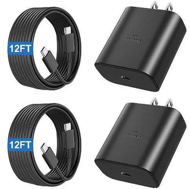 Main image of 45W USB-C Super Fast Charger Type C Wall Charger Block with 12FT C Charging Cable Cord Android Phone Charger for Samsung Galaxy S23 Ultra/S23/S23+/S22 Ultra/S20/S21, Galaxy Tab S7/S8, 2Pack