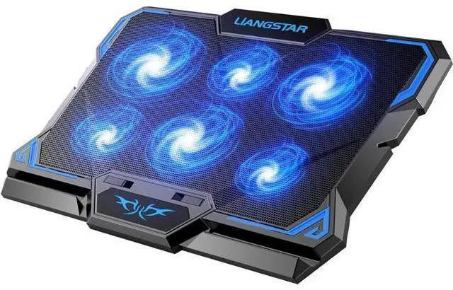 Main image of Laptop Cooling Pad, Laptop Cooler with 6 Quiet Led Fans for 15.6-17 Inch Laptop Cooling Fan Stand, Portable Ultra Slim USB Powered Gaming Laptop Cooling Pad, Switch Control Fan Speed Function